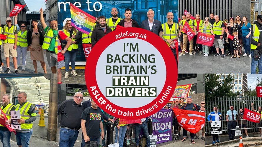 ASLEF members are on strike today at Avanti West Coast, Chiltern Railways, CrossCountry, East Midlands Railway, Great Western Railway and West Midlands Trains. Solidarity to all those seeking a fair deal at work. #ASLEFStrike