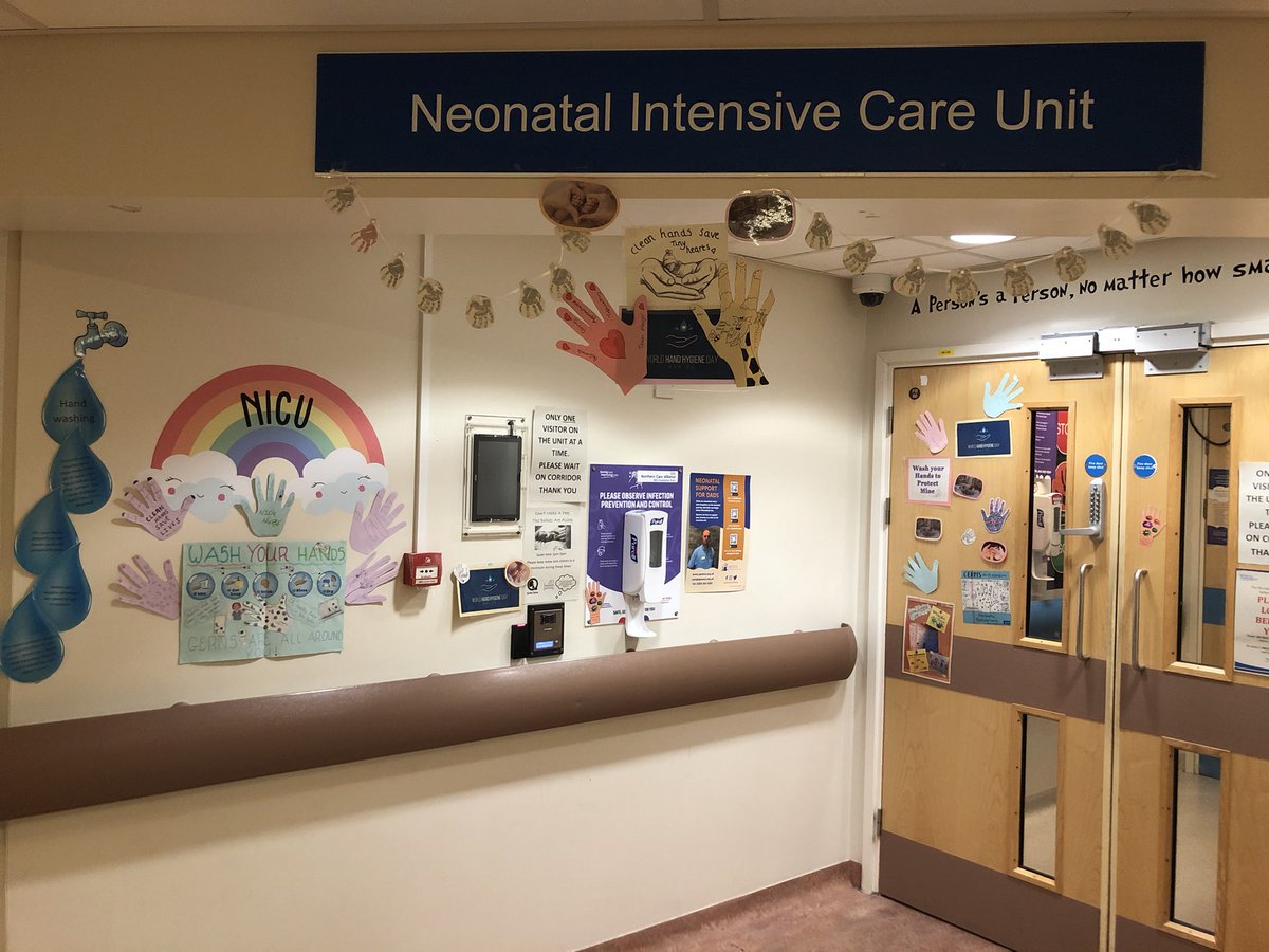 Neonatal Unit #worldhandhygiene Hand hygiene is so important every day, but especially with #newborns having immature immune systems Bare below the elbow and hand washing prevention #NICU
