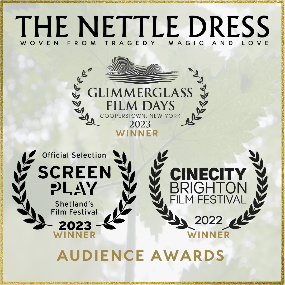 TOMORROW! THURS 9 MAY at 8.45PM. Don't miss the inspirational award winning doc 'The Nettle Dress' or your chance to see and feel the dress. OUTSIDE @GardenBrockwell + Q&A with Allan Brown & Dir. @dylanhowitt + cocktails + @JarrMarket snacks. More info 👉 shorturl.at/zILMS