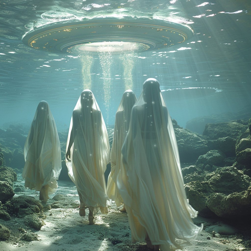 Underwater UFO #midjourney #carochan #femenineaiart