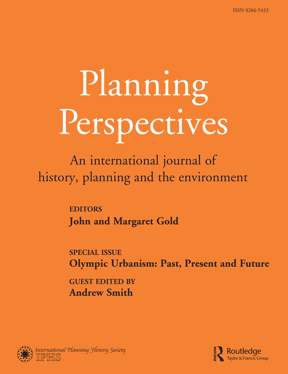 Yesterday, ahead of @Paris2024 we launched the #Olympic Urbanism special issue of @PlanningPersp. The papers are now available online - all but one are available #openaccess. For your convenience, here's the contributions in the order they will appear in the special issue. 1/12