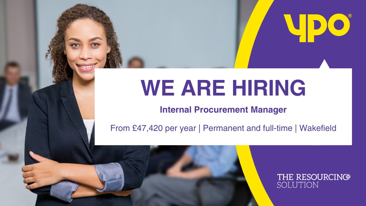 ‍💼 A new opportunity has arisen at YPO for an innovative procurement professional looking to expand their horizons. Join @ypoinfo as an Internal Procurement Manager.‍💼

Find out more: bit.ly/4dgksGF

#WestYorkshireJobs #Wakefield #ProcurementManager #YPOCareers #Hiring