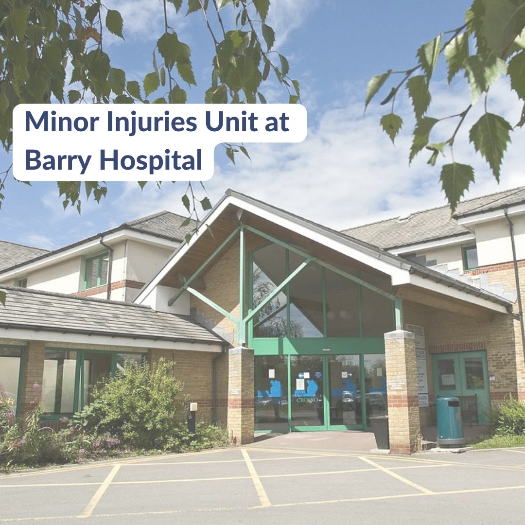 👩‍⚕️Our Minor Injuries Unit is based at Barry Hospital. 📞If you think you need to visit the Minor Injuries Unit, call 111 and speak to a call handler who will assess your condition. 💙 The unit can be accessed by appointment only, so if you need us, please #PhoneFirst.