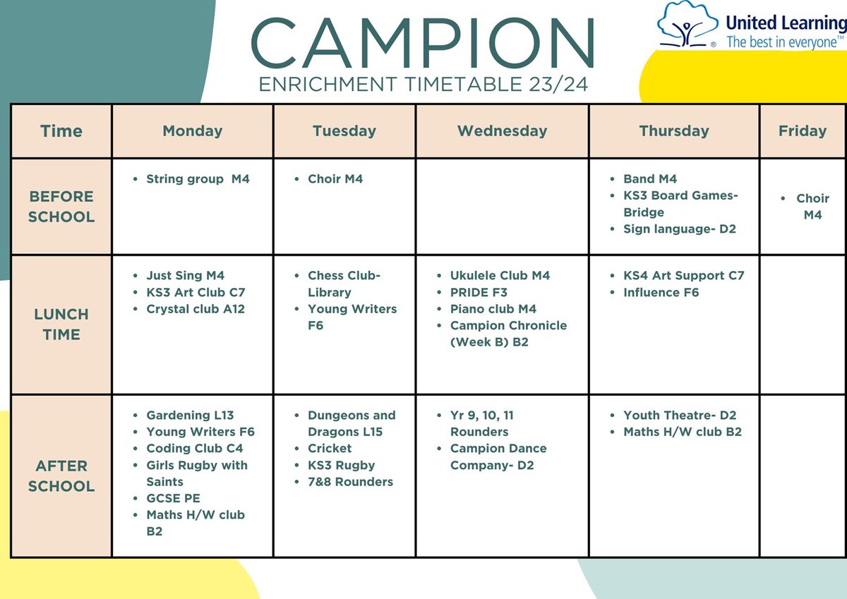 Couple of updates to our extra curricular provision for the summer term, please see below. 
<a href="/PE_Campion/">Campion School PE DE</a> <a href="/campionperform1/">campionperformingarts</a> <a href="/Campion_School/">Campion School</a> 
#proudtobecampion