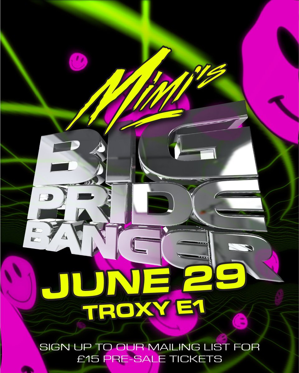 Grab tickets for MIMIs Big Pride Banger - Tickets on sale now! Line up to be announced very soon.... 👉 link.dice.fm/e0ef864e5370 #mimispride #lgbtqia+ #PrideMonth
