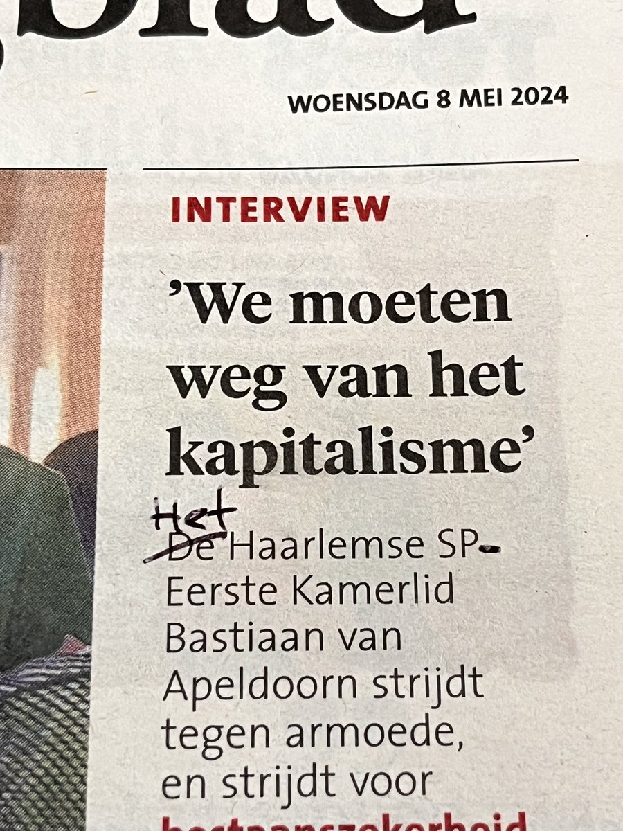 Voorpagina Haarlems Dagblad. Af en toe help ik nog een handje 😀 #hdhaarlem