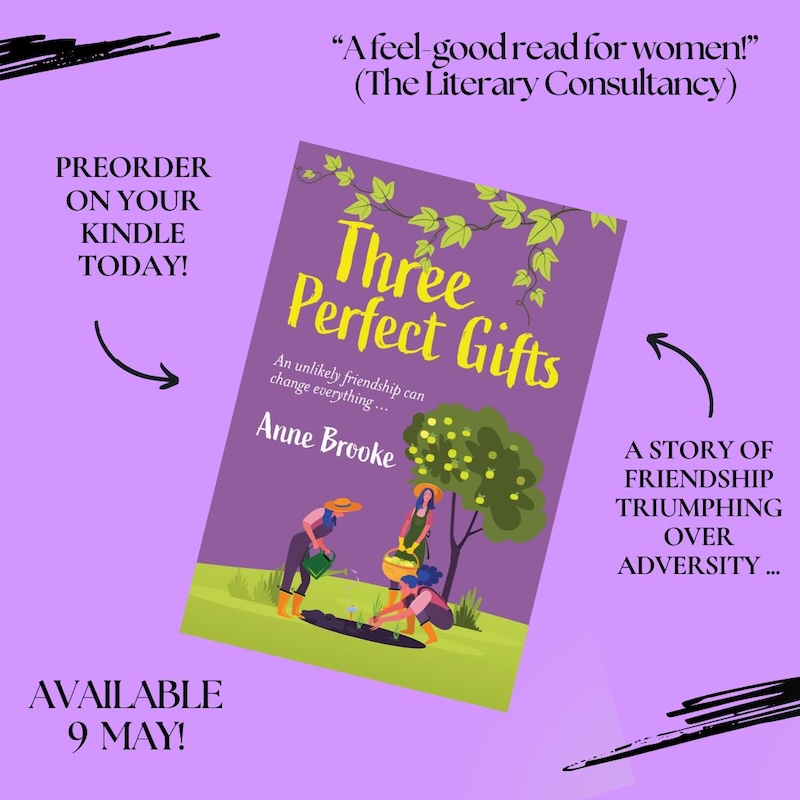 ONE DAY to go before Three Perfect Gifts is published, & here is a lovely comment about the novel from The Literary Consultancy. 😍😍 On Thursday 9 May you can buy your copy as a Kindle or paperback, but you can pre-order the Kindle version right now at: mybook.to/3PerfectGifts