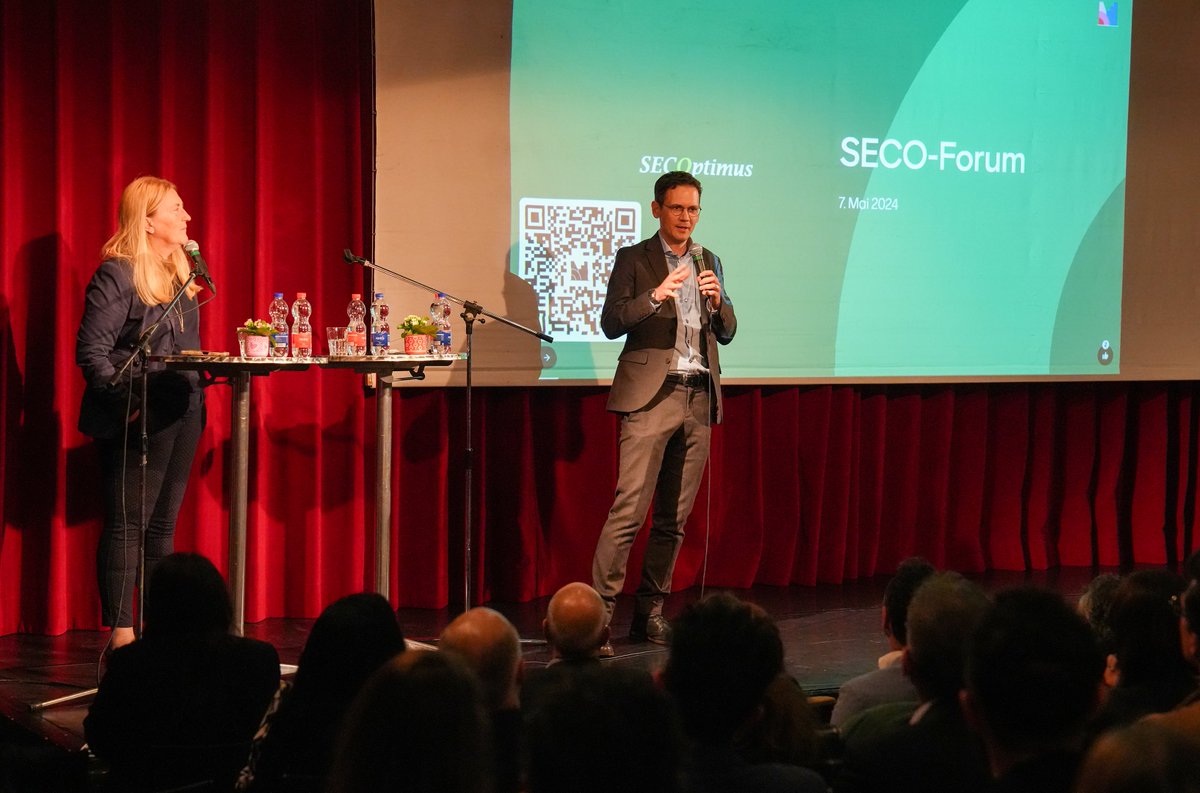 🔍Wieder einmal ein wichtiges Thema am #SECO-Forum: Thomas Marthaler, Leiter Ressourcen, enthüllte die Optimierungen im Ressourcenmanagement & Prozesse. Auch die Sparmassnahmen des Bundes und die Ressourcen des SECO kamen zur Diskussion. 🙏Vielen Dank für das grosse Interesse!