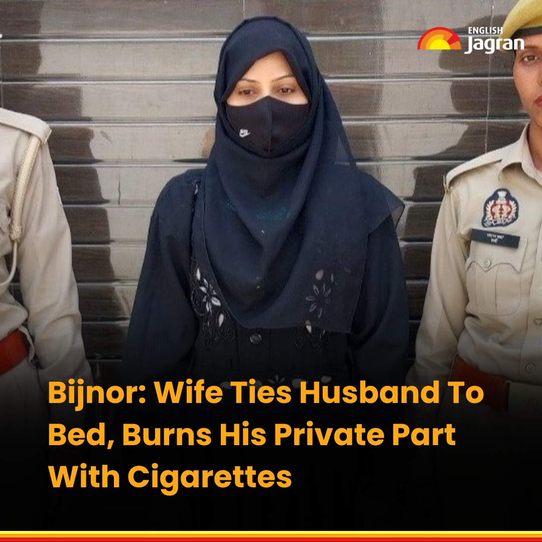 Woman arrested in Bijnor for torturing husband, tying him to bed, and burning him with cigarettes. Case registered under IPC sections including attempted m*rder. Investigations ongoing. Know More:shorturl.at/dCNPX #Bijnor #UttarPradesh