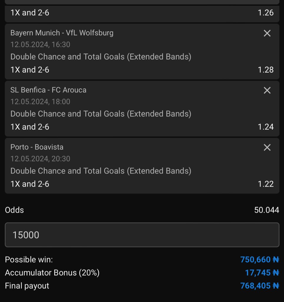 BET ON THE BETBABA😇😇

OPTION: Double chance &1-6 goals

LONGSHOT WITH POTENTIAL 

CODE 👉  3535238  ||  3535365

If you don’t have BETBABA yet just click the link below to register 👇
           sshortly.net/zjA4UR
CHECK THIS OPTION OUT💚💚
      BOOM IS ALL I SEEEEEE