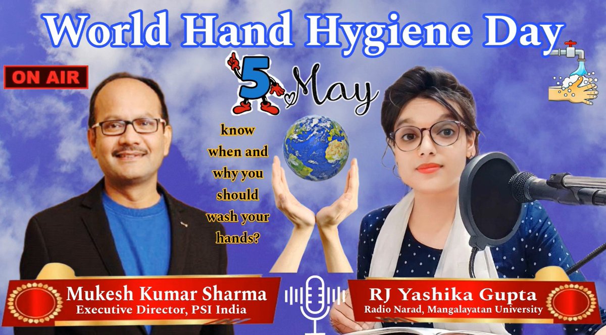 Mukesh Kumar Sharma, ED, PSI India, on World #HandHygiene Day, in conversation with RJ Yashika of Radio Narad recalled the #Handwashing Suman K method where; S stands for saamne (Rub both palms facing each other), U means ulta (Rub each palm over the back of the other hand and…