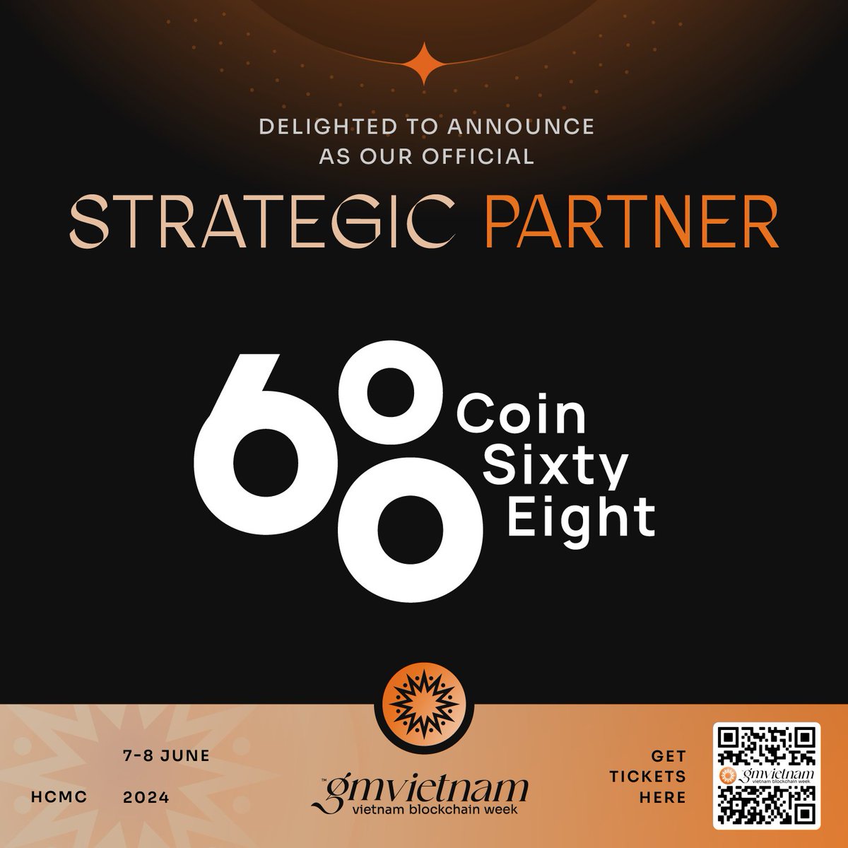 Staying crypto-savvy in Vietnam? Look no further than @coin68. We're excited to have them on board as a Strategic Partner. This leading news platform keeps you up-to-date on the latest in DeFi, Bitcoin, Ethereum, and all things blockchain. 📌 gmvietnam.io/get-tickets