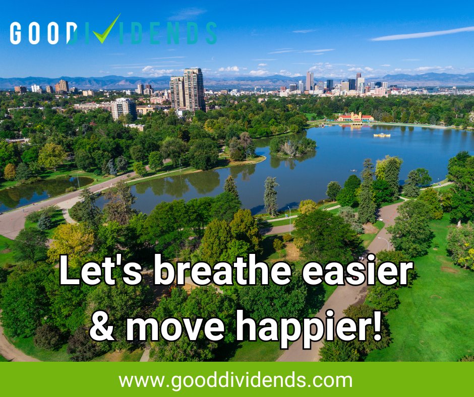 Investing in parks, pedestrian walkways & green spaces is an investment in our health. 
Cleaner air, lower stress & more active lives - all for a thriving community! 

#GoodDividends #SDG11 #GreenCities #HealthyLiving #InvestInParks