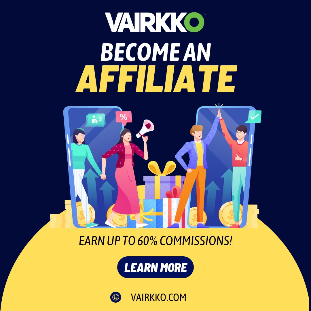 VAIRKKO has set up an innovative affiliate program allowing for approved affiliates to earn up to 60% commission on qualifying purchases. 

The signup process is simple and only takes a few minutes. 

Learn More: vairkko.com/become-an-affi…

#affiliatemarketing #vairkko #earnmoney