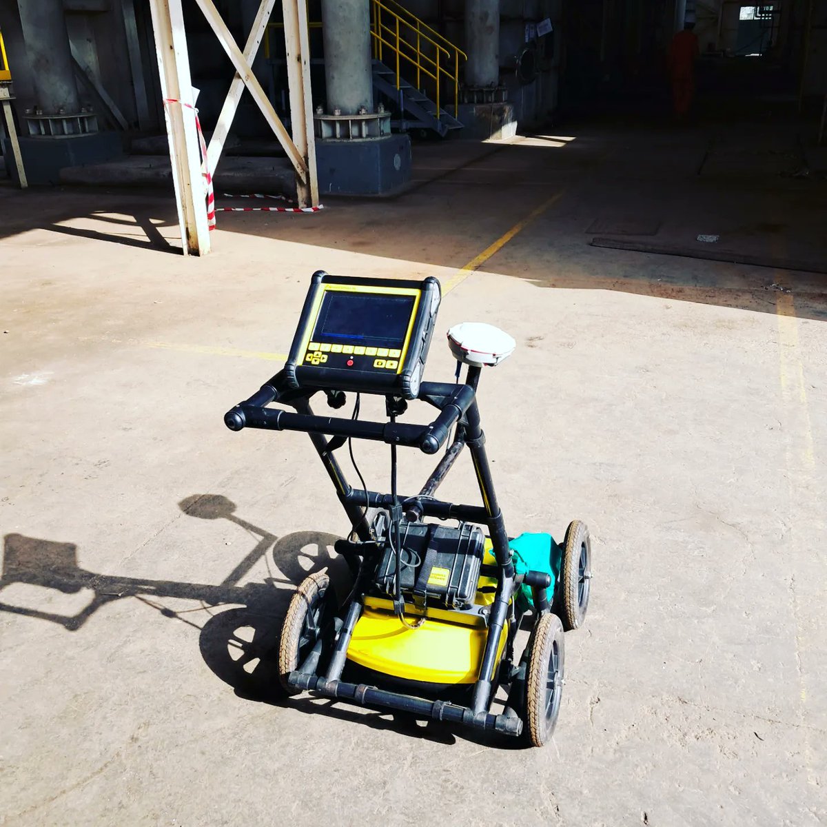 Embarked on a comprehensive Ground Penetrating Radar (GPR) survey at the Olkaria One Site. This initiative aimed to support the rehabilitation project at the site, focusing on mapping the drainage system within the plant and determining concrete thickness in the power house. #GPR