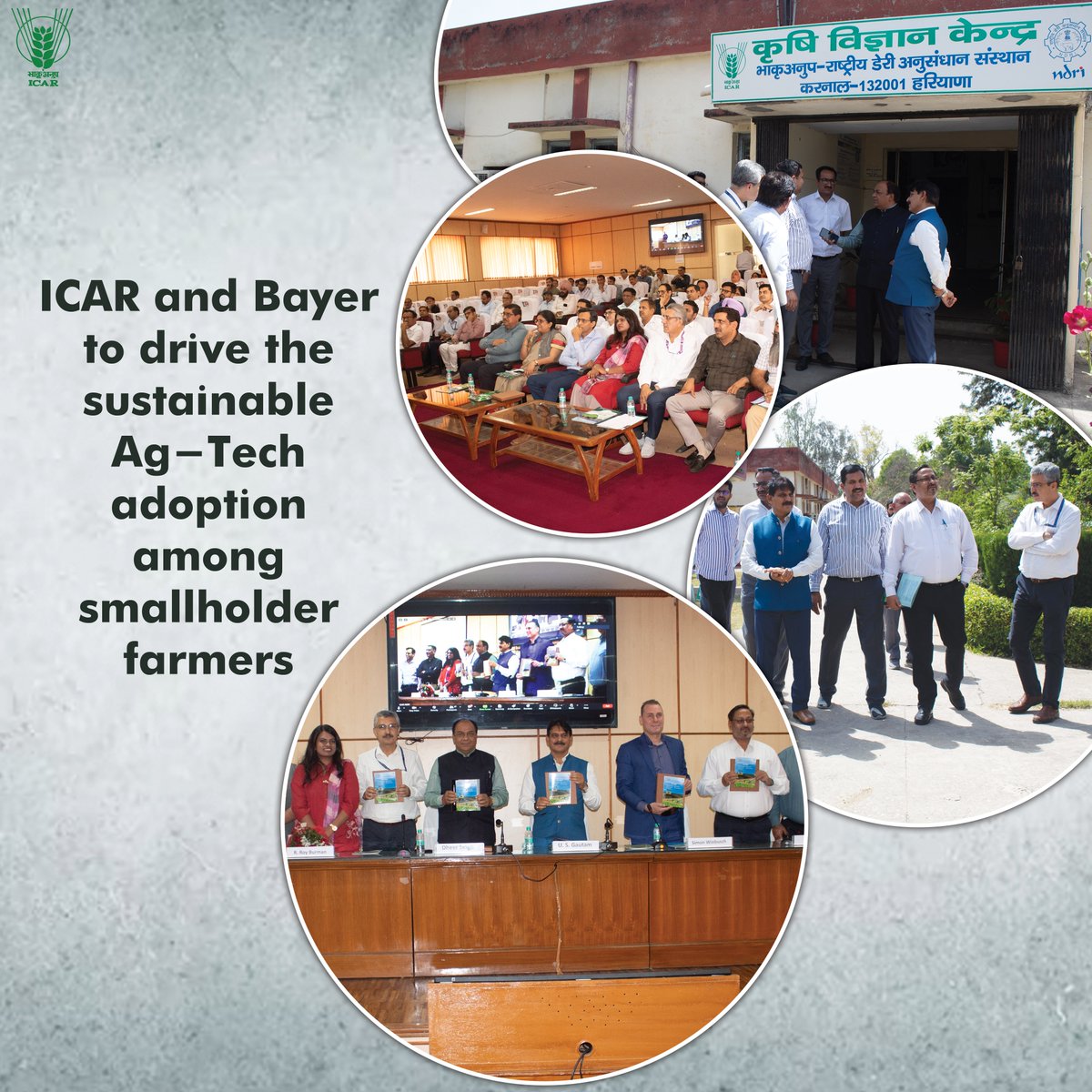 #ICAR and #Bayer to drive sustainable Ag-Tech adoption among smallholder #farmers. #Agriculture #farming @PMOIndia @mygovindia @PIB_India @AgriGoI @DDKisanChannel @Dept_of_AHD Read more: icar.org.in/node/20835