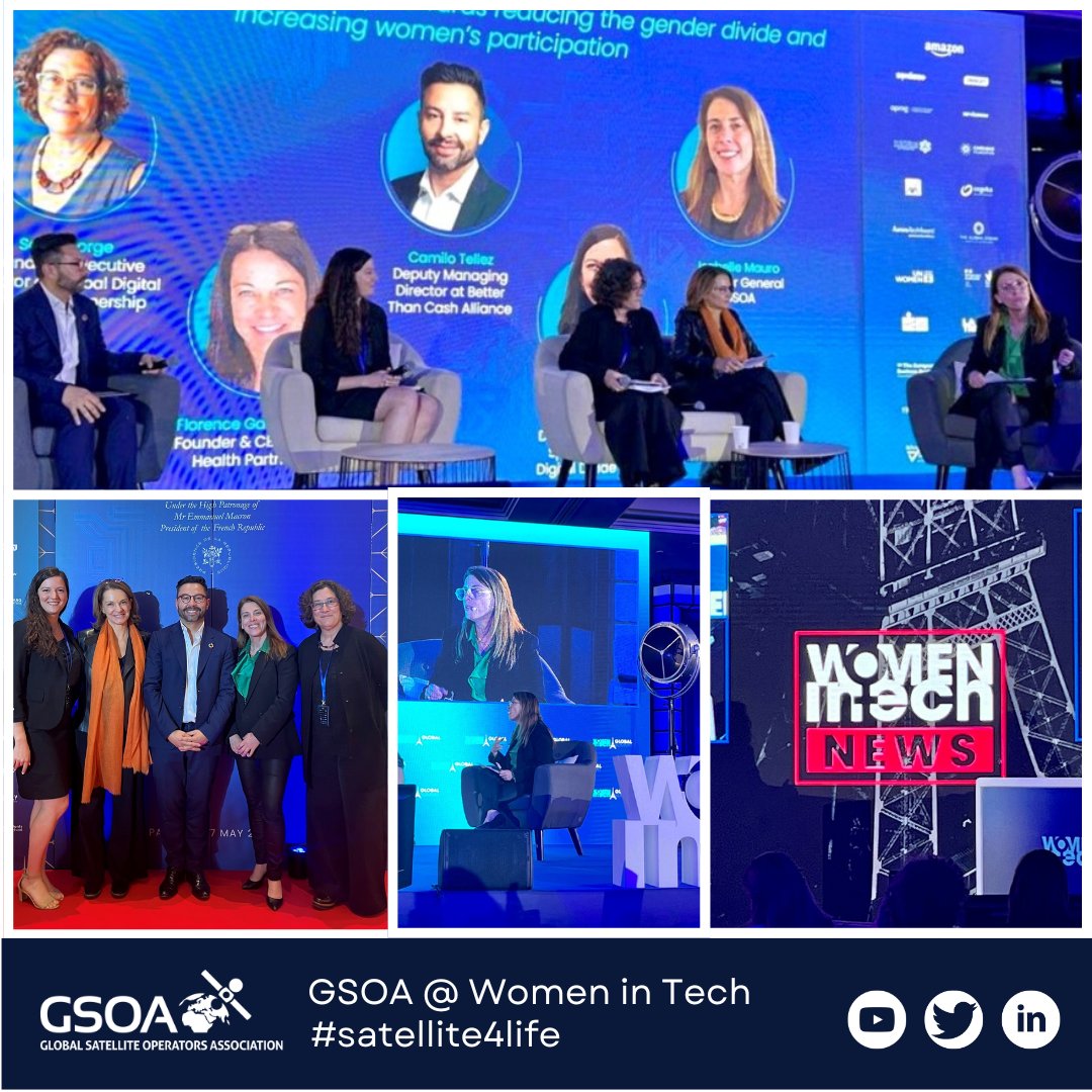🚀💆‍♀️Delighted to join WOMEN IN TECH Global, representing @GSOA_SAT, and moderate a crucial discussion on 'Women in the Digital Economy' this week. Discussions focused on concrete solutions to reduce the gender digital divide. #witgs2024 #womenintech #digitalinclusion