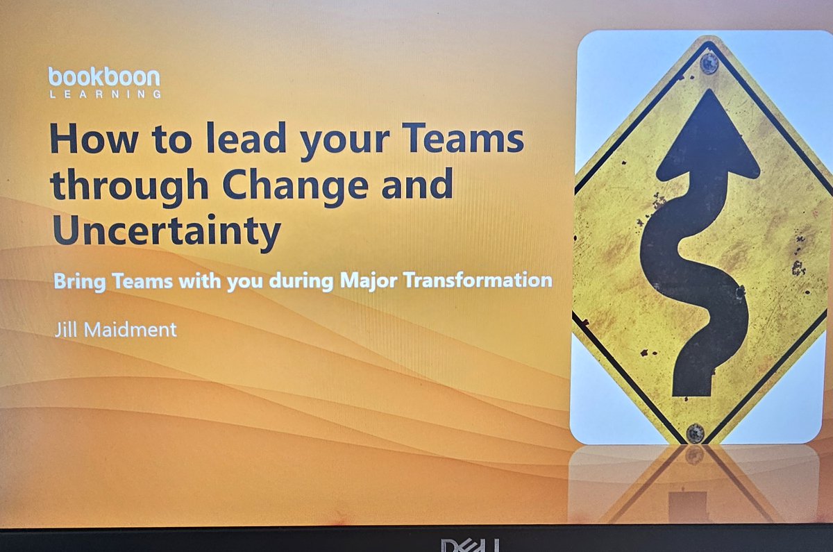 Thank you to @bookboon for inviting me to deliver a Virtual Classroom on one of my favourite #Leadership Topics! #leadingchange #managingchange #change #transformation #uncertainty #teamship #virtualclassroom #elearning #audiobook #ebook #speaker