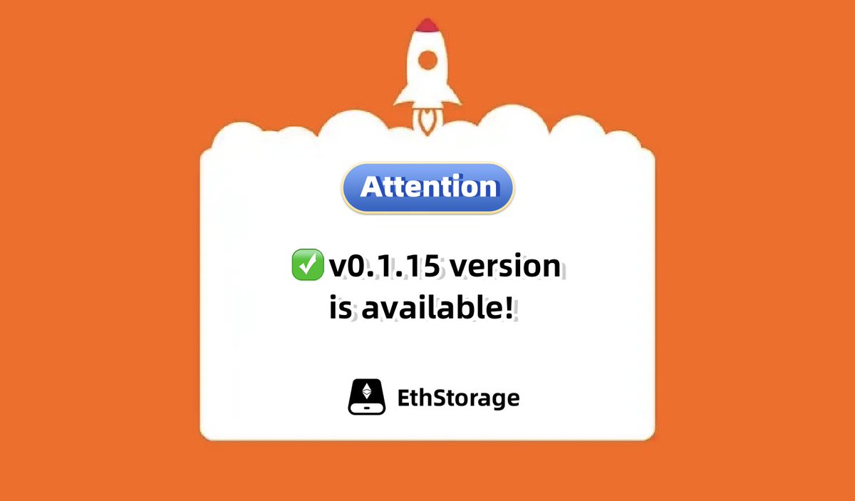 📢 Attention to all our miners! EthStorage's 1️⃣st Blob Race Campaign has been running for almost 7 weeks now! All participants, please check your nodes to ensure they're functioning properly. Also, please make sure to upgrade to the latest v0.1.15 version. We've recently…