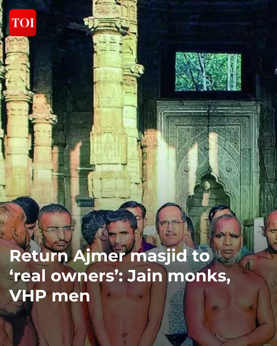 The Jain monks were accompanied by leaders of the VHP and they claimed that the site was originally a Sanskrit school before its conversion into a mosque in the 12th century.

Read more: toi.in/j77PDb