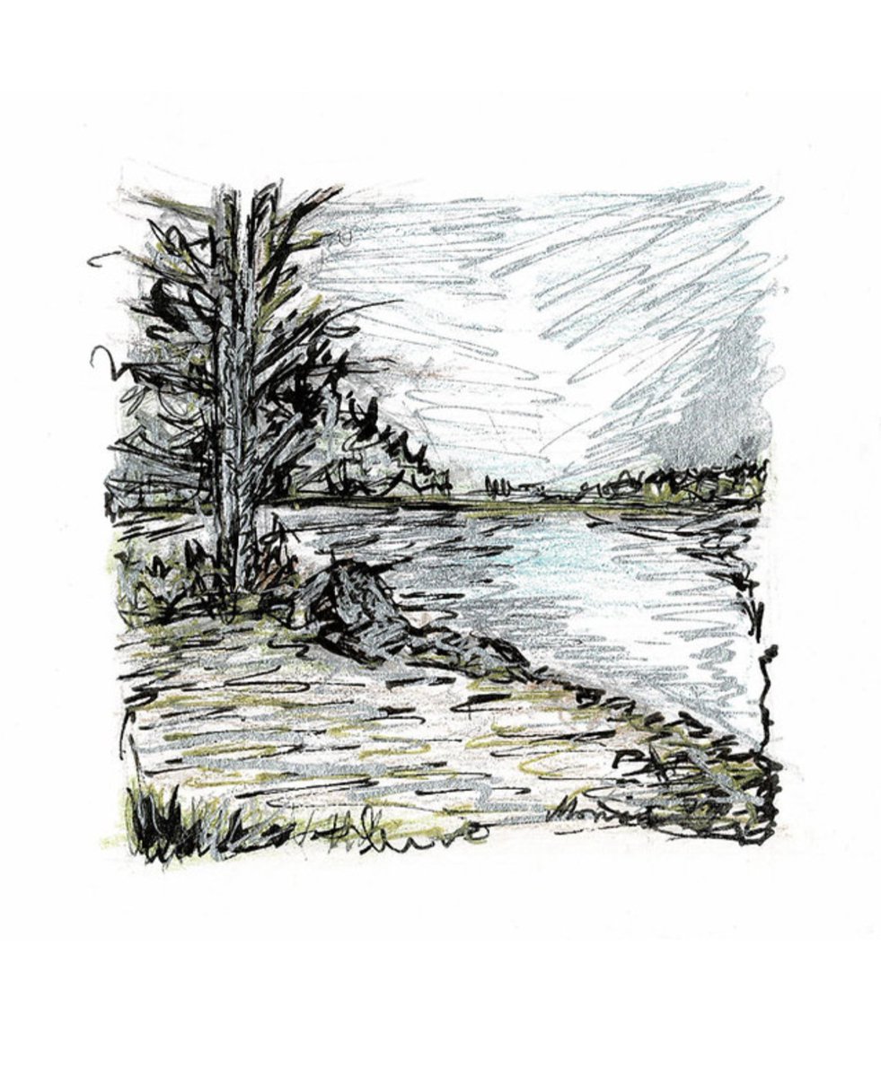 Good morning #earlybiz, here's another latest artwork from myself of Loch Lubnuig , painted in watercolour, graphite and inks: morvenna.com/originals #shopindie #morvenna #scottishartist #lochlubnaig #scotlandart #landscapeart