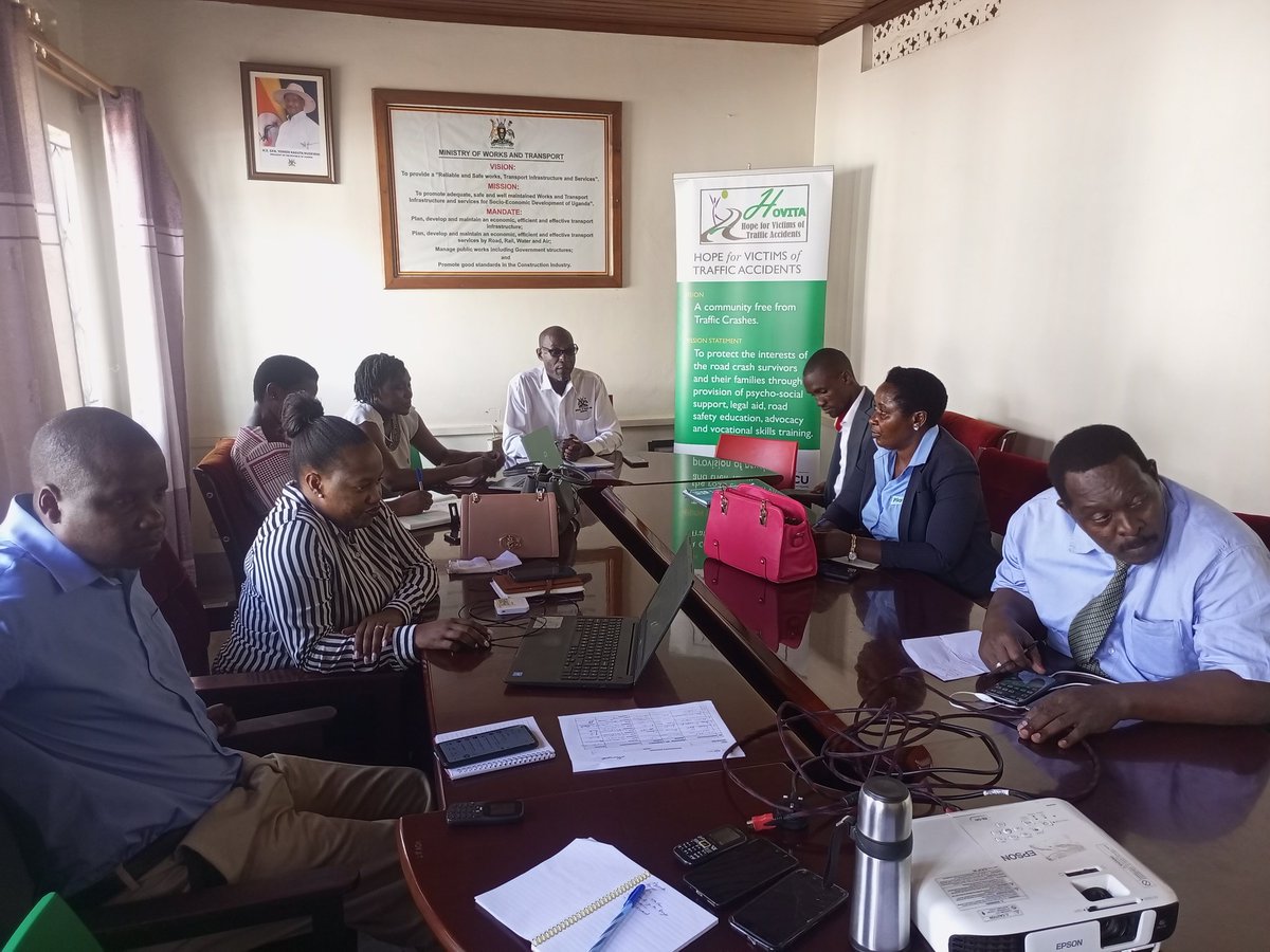 The second technical meeting discussing the drafting of safe school zone regulations kicks off @MoWT_Uganda headquarters in Kampala. In attendance are technical persons from @MoWT_Uganda @UNRA_UG @Moglsd_UG @Educ_SportsUg @WorldResources and @ROSACUg . #SafeRoads4Children.