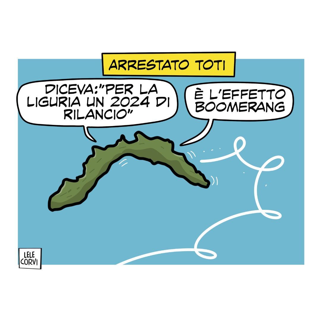 Toti
Per Il Cittadino
#Toti #Arresto #Liguria #Rilancio #Corruzione 
#lelecorvi #satira