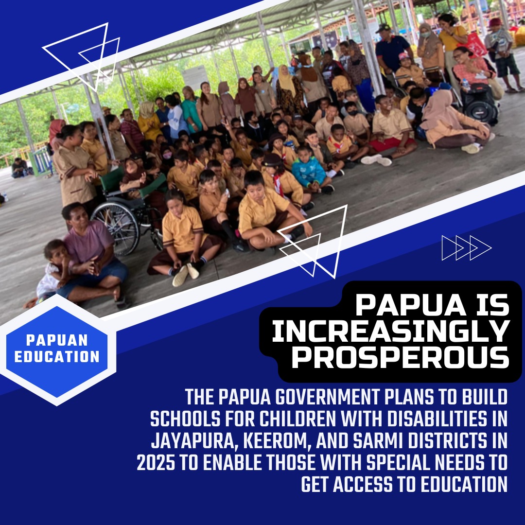 Papua is increasingly prosperous to build schools for children with disabilities.

#Papua #PapuaIndonesia #SpecialNeeds #SLBPapua #ForABetterPapua.