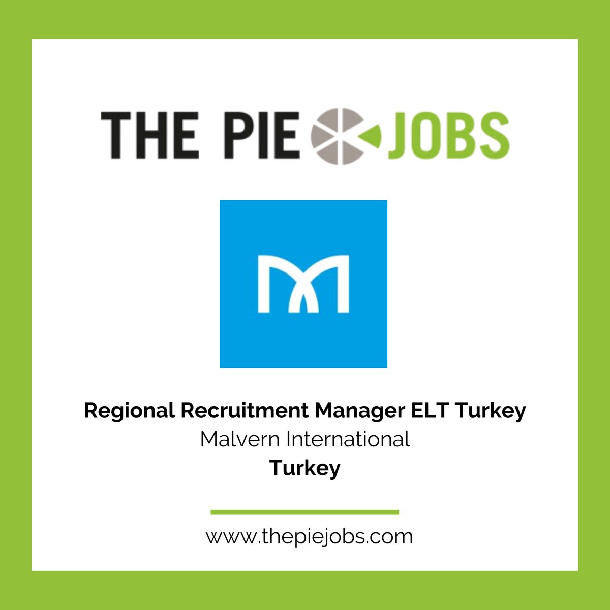 Malvern International is #hiring! The Regional Recruitment #Manager ELT Turkey will drive and deliver annual sales plans for each target source market. Apply at The PIE Jobs: hubs.ly/Q02wljyH0 #newjob #Turkey #recruitment #sales #intled