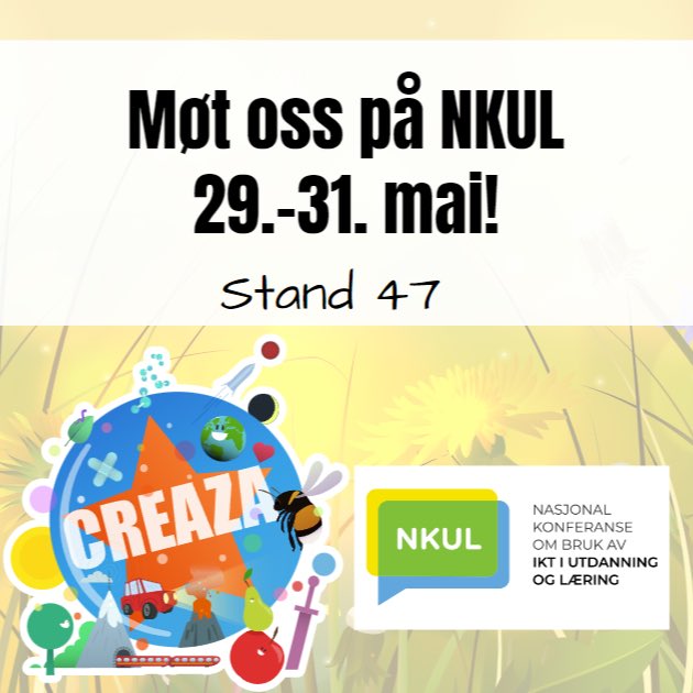 creazatweet's tweet photo. Møt oss på NKUL i Trondheim 29.-31. mai 🎉
Prøve Creaza? Gratis prøvetilgang her: https://t.co/9w7Fh1ibO0
#creaza #skole #undervisning #undervisningstips #læring #skaperglede #utforskertrang #mestring #tilpassetopplæring #kreativitetiskolen #dybdelæring #lærer #elev #edtech https://t.co/OVzvionNmW