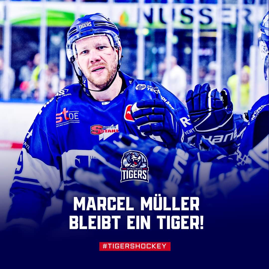 Marcel Müller bleibt ein Tiger! 🐯💙🤍

#tigershockey #straubing #pennydel