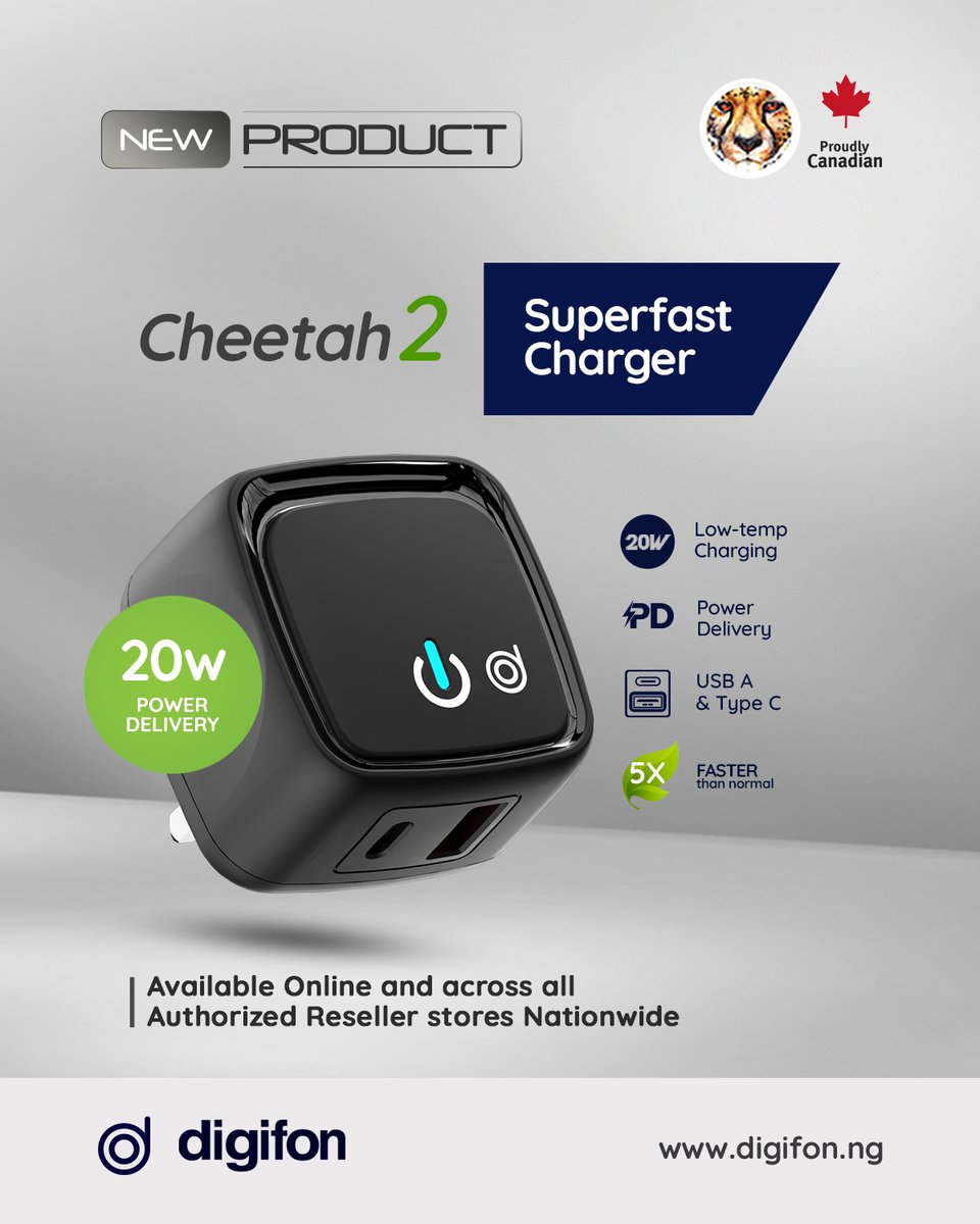 Boost your productivity with Digifon's Speed Cheetah Chargers – the ultimate companion for high-end devices! Say goodbye to waiting and hello to lightning-fast charging. Get yours now! 

#SpeedCheetah #FastCharging #ProductivityBoost'