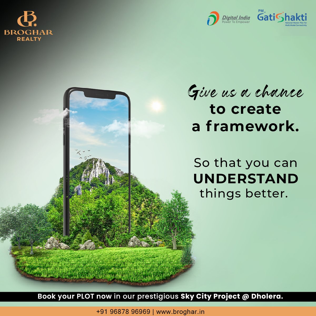 Just come to us with your investing mindset. We will tell you where to invest that investment strategically.

If you have Broghar Realty then all other concerns will not bother you.

#broghar #brogharrealty #dholera #investment #dholerasir #invest #DholeraSmartCity #returns