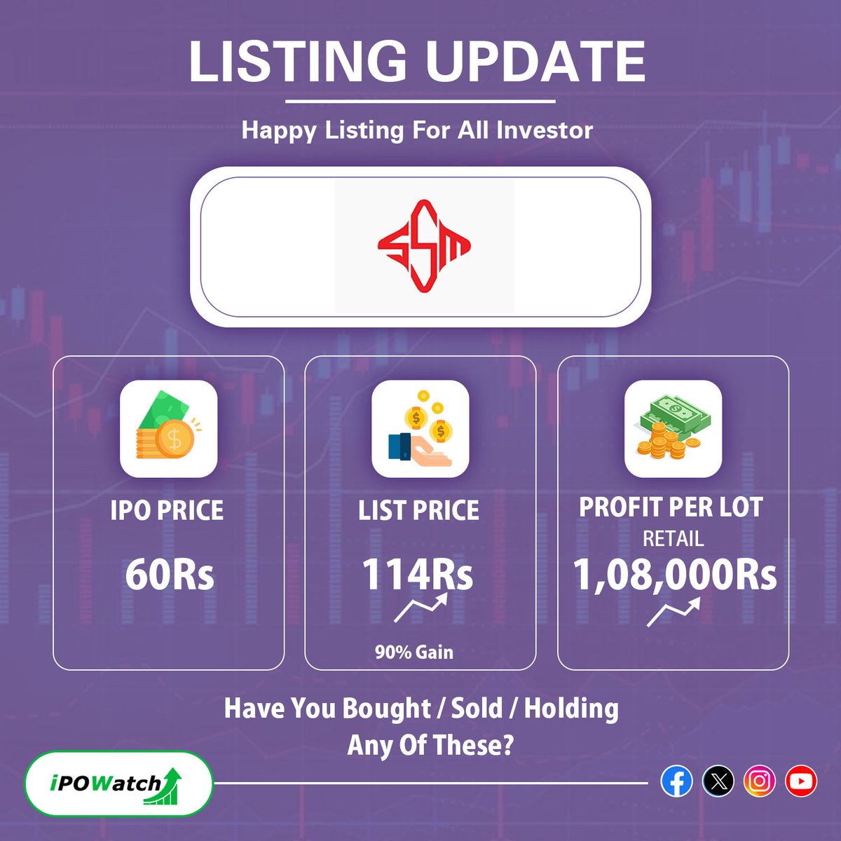 ⮞IPO Alert 🔔Today
🔸 IPO Listing today 🔔🔊

➢ Amkay Products
➢ Racks & Rollers
➢ Sai Swami Metals

Stay connected 🤝 with us for all the IPO-related updates 💪

#ipo #ipowatch #ipoupdates #ipoallotment #ipolisting #sharemarket #ipoalert