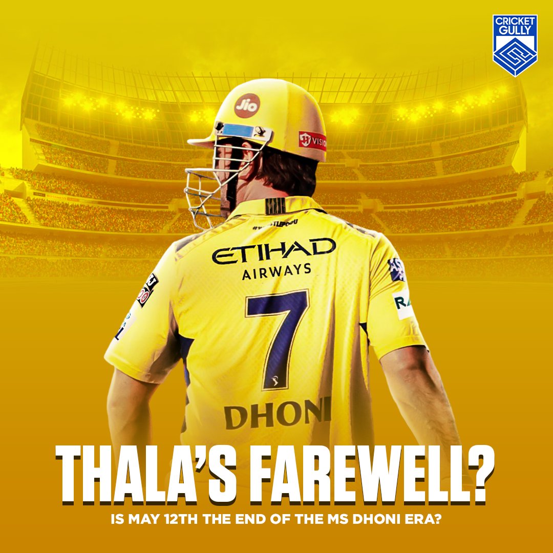MS Dhoni's IPL career could end on May 12th. A few years ago, Dhoni had indicated that his last T20 match would be in Chennai. MS Dhoni is currently struggling with a leg injury. If CSK does not qualify for the playoffs, this could be MS Dhoni's last IPL.