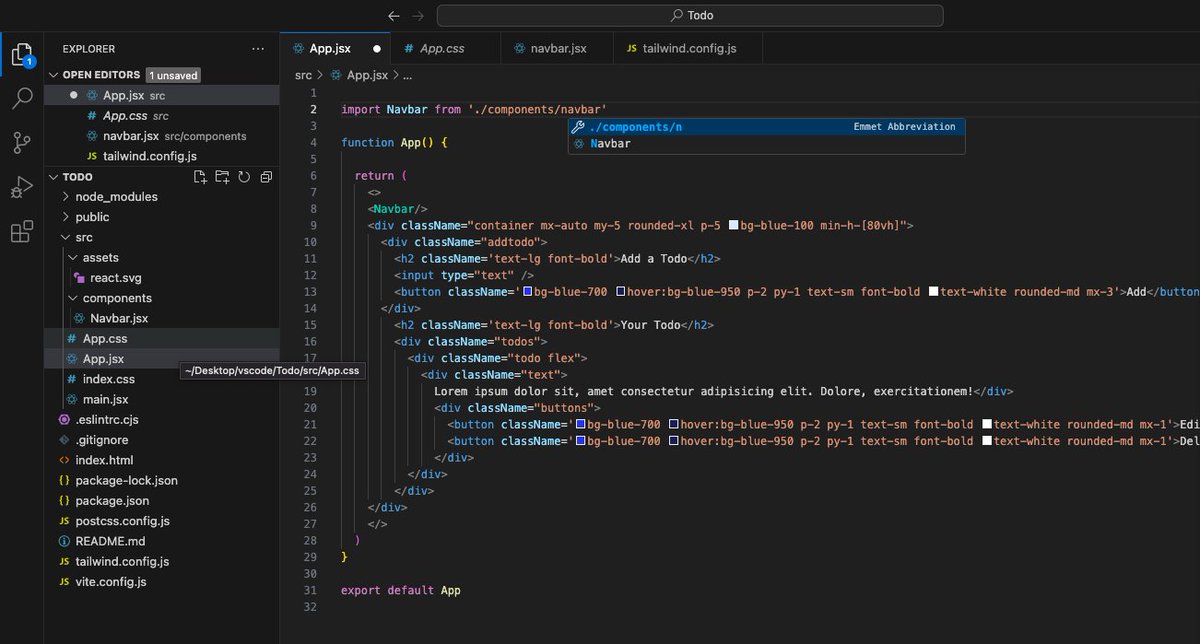 with_code1's tweet image. #Day1 
This is my first project using #React library with #vite . In this project  i will make Todo list.
I am using #vscode and #React documentation
Let&apos;s Start