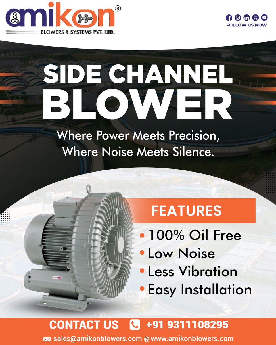 From concept to creation, side channel blowers keep things moving!
.
.
.
#amikon #amikonblower #sidechannelblower #sidechannel #airflow #dynamics #PowerandEfficiency #BlowerInnovation #IndustrialRevolution #RotaryBlowers #TwinLobeBlowers #IndustrialBlowers #AirCompression