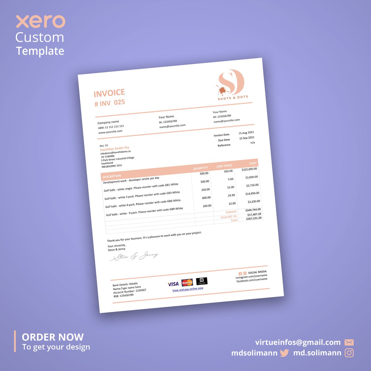 Xero Custom Invoice Template Design
#Xero #Xeroinvoice #Xeroadvisor #XeroAustralia #Xerocon #XeroGold #XeroBookkeeper #XeroSoftware #Accountant #Bookkeepers #Business #BusinessSolution #SmallBiz #SmallBusinesshelp #Biz #SmallBusiness #SmallBusinessOwner #XeroExpert #SmallBizTips