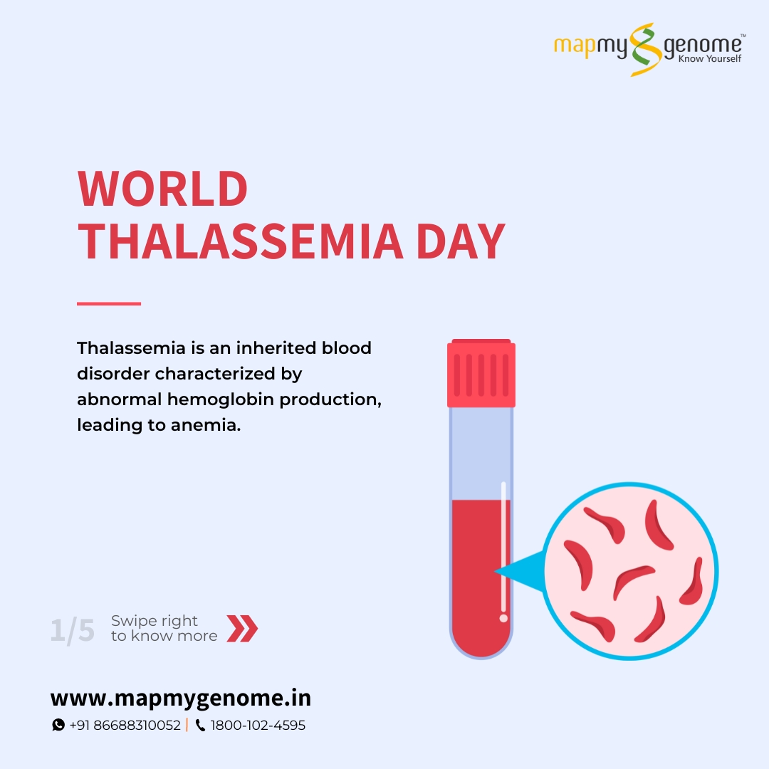 Join us in raising awareness about this genetic disorder by sharing this post. Did you know that Beta Thalassemia is a hereditary blood disorder that affects the production of hemoglobin? With Mapmygenome's Beta Thalassemia Test, you can gain insights into your genetic…