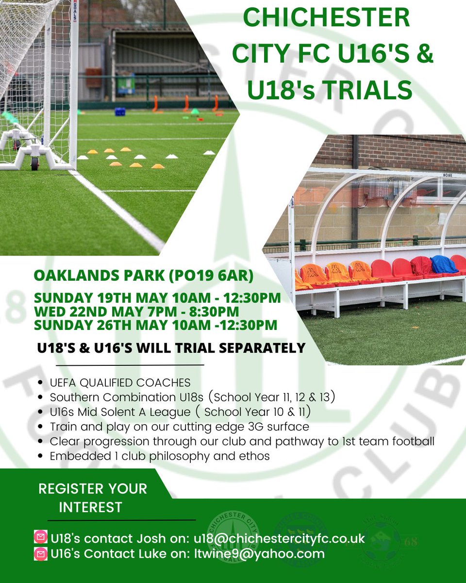 Calling all year 10's, 11's, 12's, and 13's! With just over a week until our first trial date, make sure you register your interest using the forms below. U18s interest form: form.jotform.com/241215776906360 U16s interest form: form.jotform.com/241215926118352