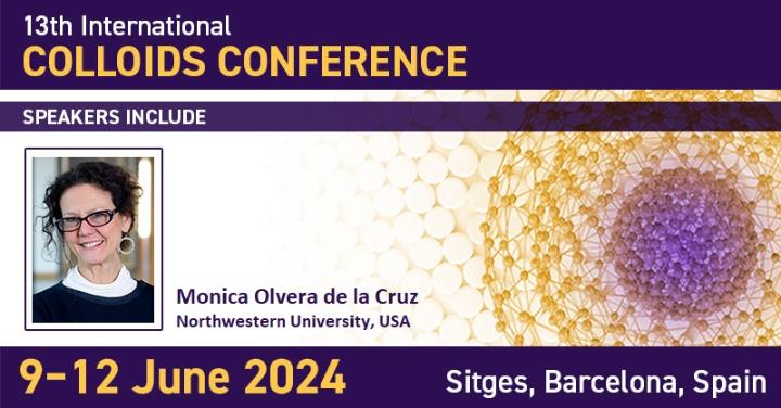 Assembly of charged colloids: Monica Olvera de la Cruz (@monicagroup) of @NorthwesternEng to give plenary talk at the 13th #Colloids Conference #COLL2024. View more speakers and submit abstracts for posters at spkl.io/60174N9Wl