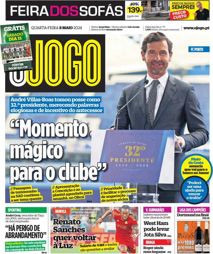 Bom dia, Nação Porto 🔵⚪️ Jornais desportivos dia 08 🗞