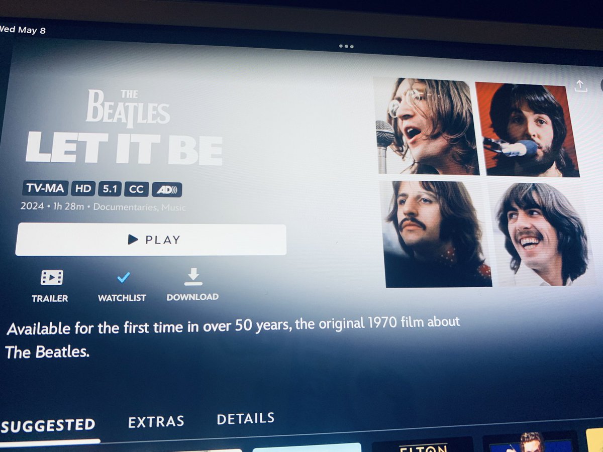 Now playing. #LetItBe #Beatles @DisneyPlus I stayed up just to watch this. I’m so happy.