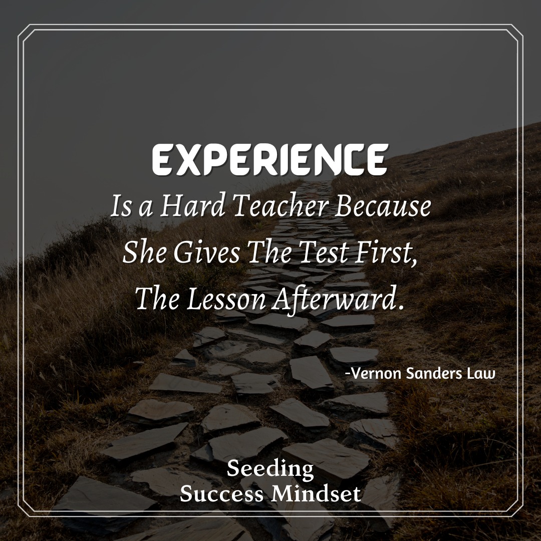 Experience 

#successquotes #successmindset #seedingsuccessmindset #successtips  #confidencecoach #personaldevelopment #habits