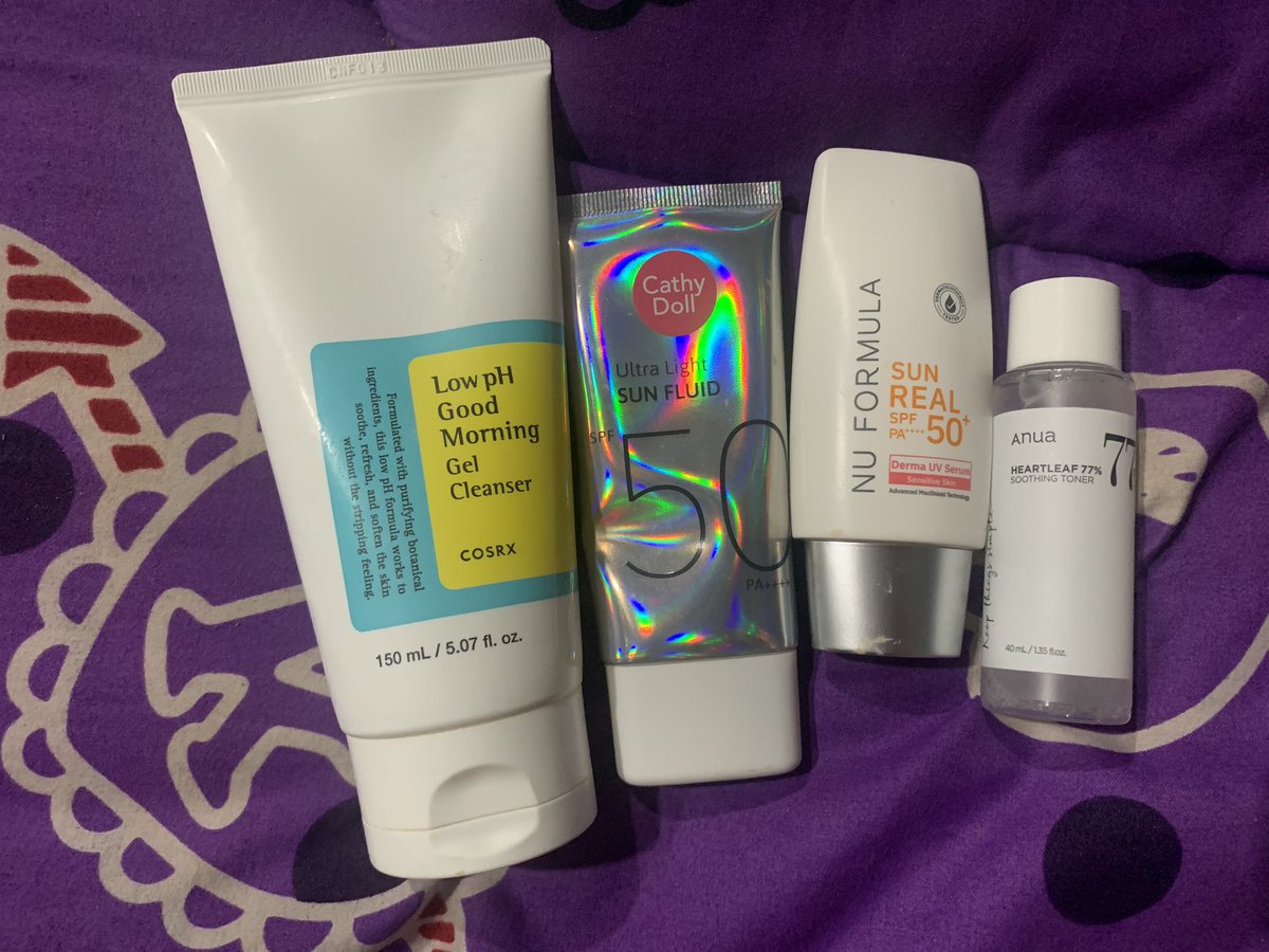 Domecat5678's tweet photo. 🫶🏻ส่งต่อสกินแคร์

✨โฟมล้างหน้า cosrx 
🎊กันแดด Cathy doll sun fluid
       Nu formula 
🌱โทนเนอร์ anua 
(ส่งฟรี)

“สนใจตัวไหนทักมาสอบถามก่อนได้ค่ะ”
#สกินแคร์พร้อมส่ง 
#สกินแคร์รักษาสิว 
#สกินแคร์เกาหลี 
#ส่งต่อสกินแคร์
#สกินแคร์มือสอง https://t.co/KpbZfCYmgO