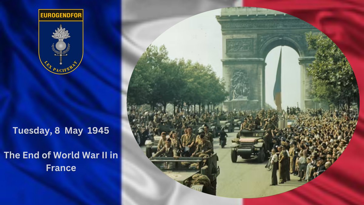 On 8 May 1945 Charles de Gaulle leader of the French Forces 🇫🇷 officially declared the end of World War II to the French people. Church bells rang across the country to communicate and celebrate such striking message. It marked the conclusion  of  war. #EUROGENDFOR #LexPaciferat.