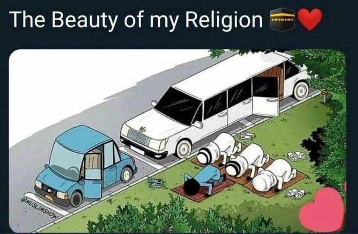 Islam teaches us the lesson of equality 😍