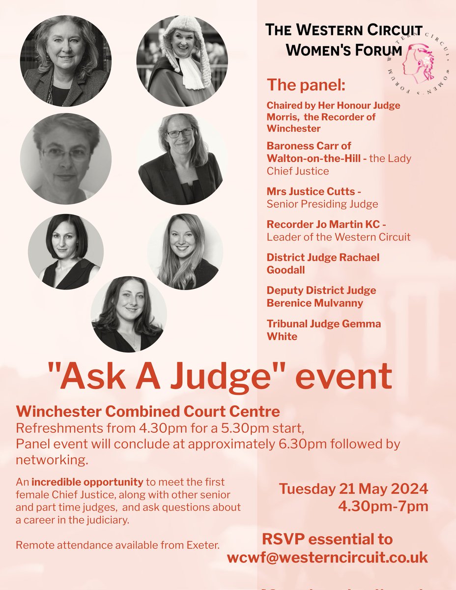 LESS THAN TWO WEEKS!! Get those RSVPs in! <a href="/westerncircuit/">The Western Circuit</a> <a href="/thebarcouncil/">The Bar Council</a> #wcwf