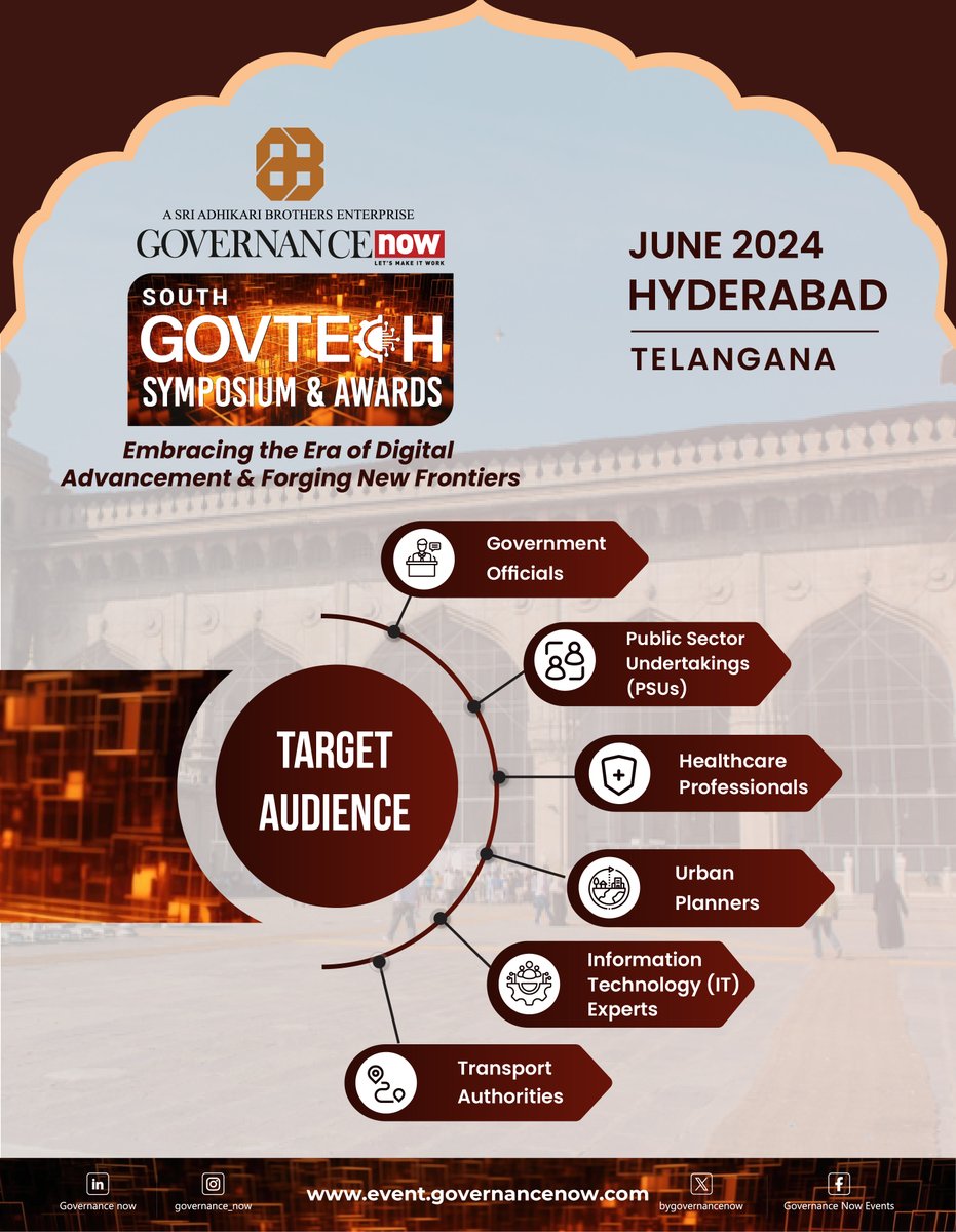 🌟Exciting News! Get ready to immerse yourself in the world of innovation at the upcoming Governance Now South GovTech Symposium & Awards in June 2024 at Hyderabad.
#TechSymposium #Innovation #TechFuture #Government #psu #healthcare #urbanplanner #informationtechnology