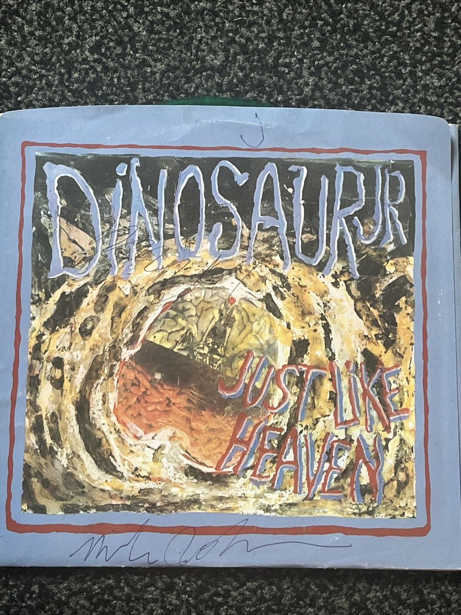 Just seen an autographed copy of Dino Jr's Just Like Heaven 7 on eBay. (and how is your breakfast going?) Mascis's signature is making me giggle. Niche humour, I realise.